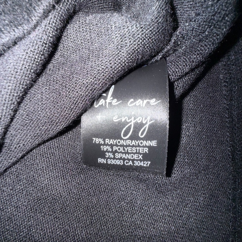NZT by NIC+ZOE V-Neck Sweet Dreams Long Sleeve Top - XXL Black - Picture 8 of 12